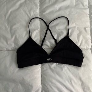 ALO Yoga Black Cross-Back Bralette